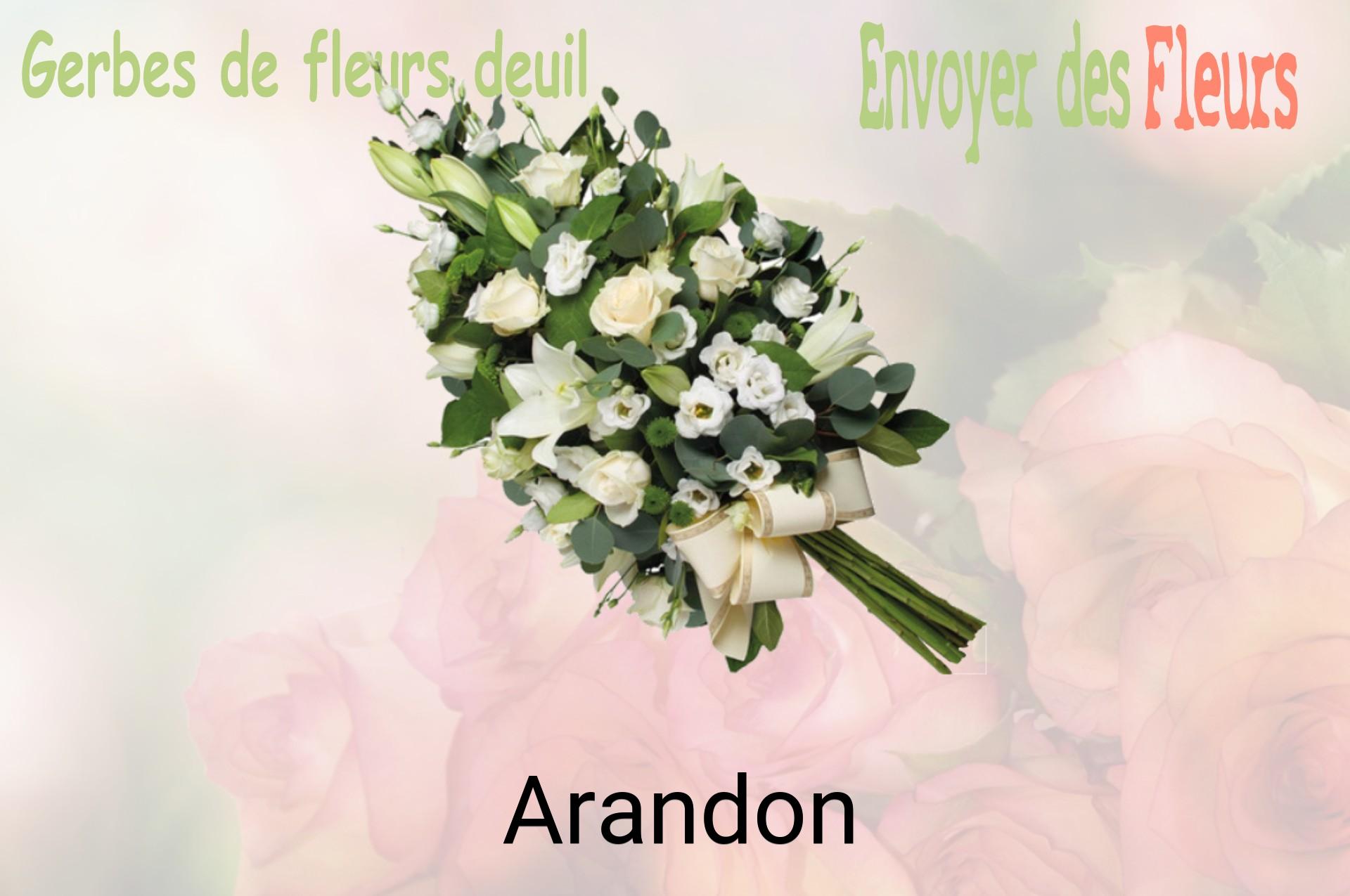 Gerbe de fleurs de deuil livrée à Arandon